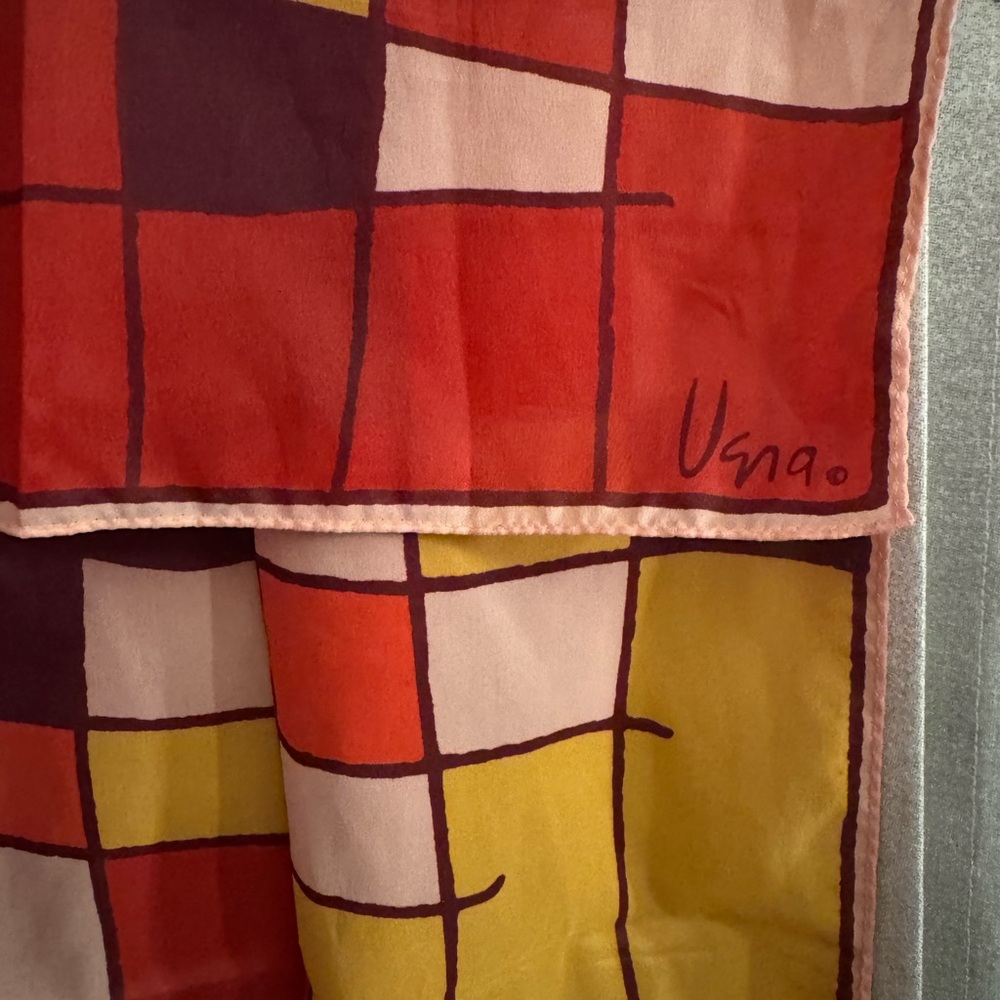 Vera Neumann Geometrical Grid Pattern Polyester S… - image 3